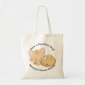 Spinnende Sleeping Tan Tabby Kitten Tote Bag (Voorkant)