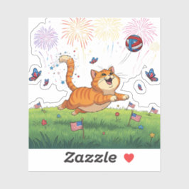 Spinnende-suit of Happiness – 4 juli Sticker