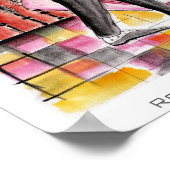 Spinnende Tango Ronroneando Poster (Hoek)