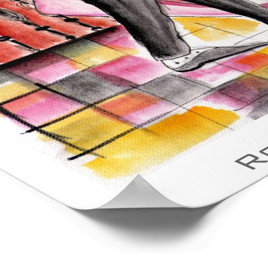 Spinnende Tango Ronroneando Poster (Hoek)