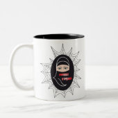 Spinnenfrau / Spiderwoman / donna ragno Tasse Tweekleurige Koffiemok (Links)