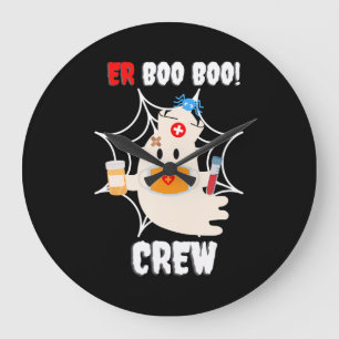 spinnengeschenk   Boo Crew Verpleegster Halloween  Grote Klok