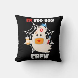 spinnengeschenk Boo Crew Verpleegster Halloween Kussen
