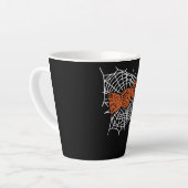 spinnengeschenk | Boo Spin Web voor Vrouw Grappig Latte Mok (Linkerhoek)