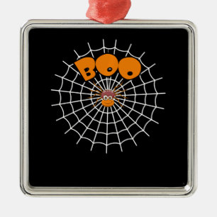 spinnengeschenk   Grappige Boo Spider Web Hallowee Metalen Ornament