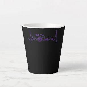 spinnengeschenk Grappige hartslag lijn Halloween Latte Mok