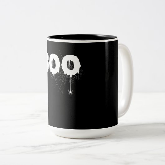 spinnengeschenk | Halloween Grappige Enge Kleine S Tweekleurige Koffiemok (Voorkant rechts)