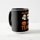 spinnengeschenk | Halloween Team Pompoen Spook Mok (Voorkant links)