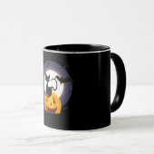 spinnengeschenk | Halloween Zwarte Kat Spin Pompoe Mok (Voorkant rechts)