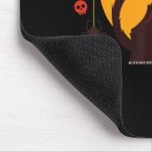 spinnengeschenk | Halloween Zwarte Kat Spin Pompoe Muismat (Hoek)