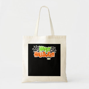spinnengeschenk Happy Halloween Kleurrijke Schat Tote Bag