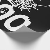 spinnengeschenk | Hey Boo Halloween Grappig Spinne Cadeaupapier (Hoek)