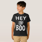 spinnengeschenk | Hey Boo Halloween Grappig Spinne T-shirt (Voorkant volledig)
