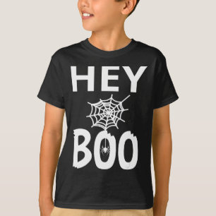 spinnengeschenk Hey Boo Halloween Grappig Spinne T-shirt