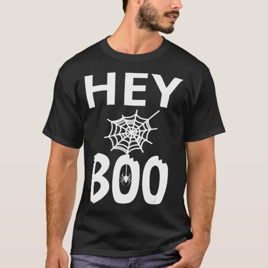 spinnengeschenk | Hey Boo Halloween Grappig Spinne T-shirt (Voorkant)