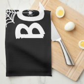 spinnengeschenk | Hey Boo Halloween Grappig Spinne Theedoek (Quarter Fold)