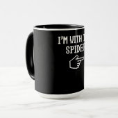 spinnengeschenk | Ik ben met de spin kostuum match Mok (Voorkant links)
