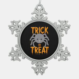 spinnengeschenk Spin - Trick or treat- Halloween Tin Sneeuwvlok Ornament