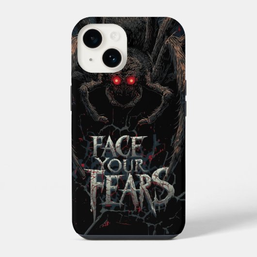 Spinnennachtmerrie – Donkere Horror Illustratie iPhone Hoesje (Achterkant)