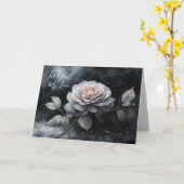 Spinnenweb en Roos Wenskaart Kaart (Gele Bloem)