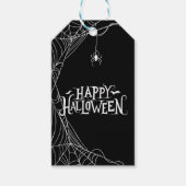 Spinnenweb Fijne Halloween Persoonlijke Dankjewel Cadeaulabel (Voorkant)
