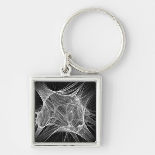 Spinnenweb Fractal Design Sleutelhanger (Voorkant)