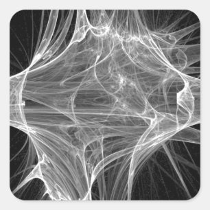 Spinnenweb Fractal Design Vierkante Sticker