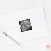 Spinnenweb Fractal Design Vierkante Sticker (Envelop)