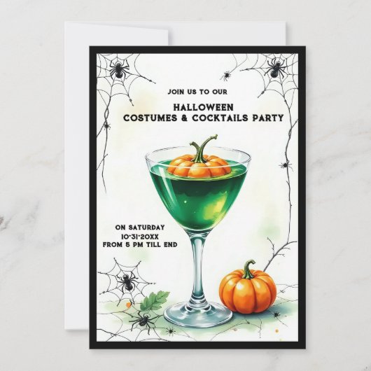 Spinnenweb Geesten Halloween Cocktail Costuumfeest (Voorkant)