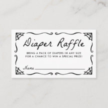 Spinnenweb Halloween Baby Shower Luier Raffle Kaar