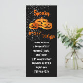 Spinnenweb Halloween-feestuitnodigingen Kaart (Staand voorkant)