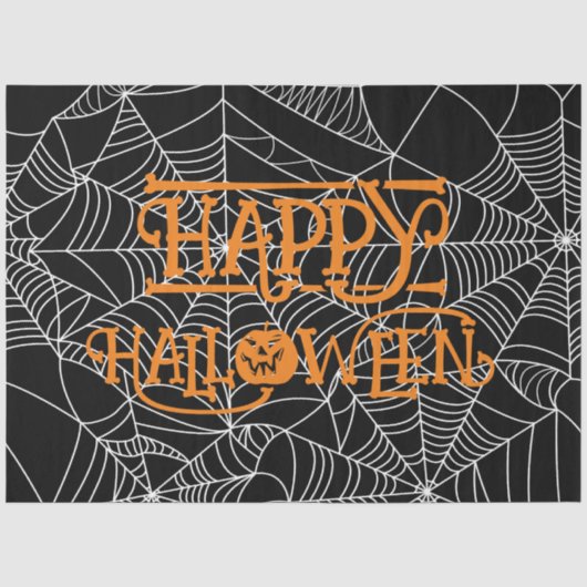 Spinnenweb Halve Maan Halloween Kostuum Feest Tissuepapier (Voorkant)