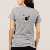 Spinnenweb & Hand Illustratie Tri-Blend Shirt (Achterkant)
