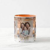 Spinnenweb Hand-Lettered Boo Halloween Foto Mok (Midden)