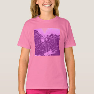 Spinnenweb in roze en Paarse T-shirt