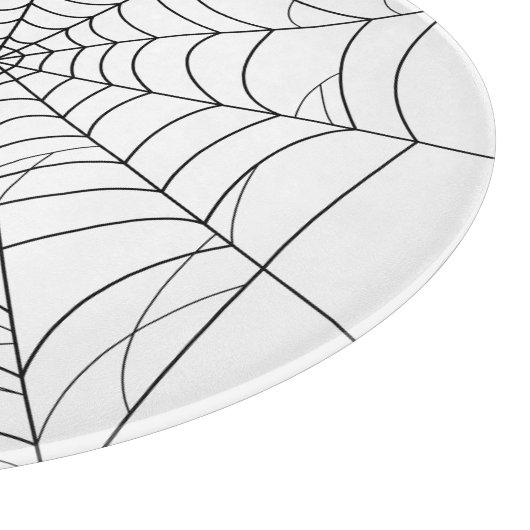 Spinnenweb of Cobweb Minimal Line Art Halloween Snijplank (Hoek)