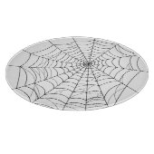 Spinnenweb of Kobweb Minimaal Lijnkunst Halloween Snijplank (Hoek)