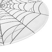 Spinnenweb of Kobweb Minimaal Lijnkunst Halloween Snijplank (Hoek)