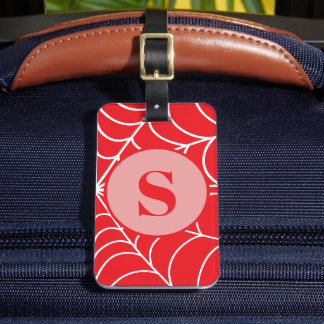 Spinnenweb op maat gemaakte gepersonaliseerde init bagagelabel