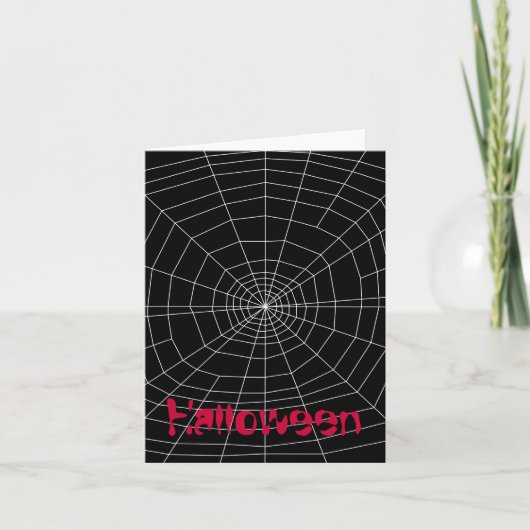 spinnenweb op Zwart Kaart (Voorkant)