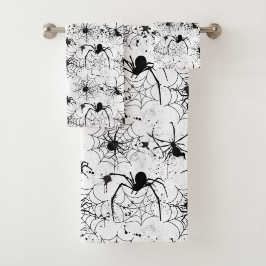 Spinnenweb Patroon Halloween  Bad Handdoek (Insitu)