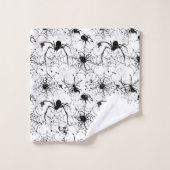 Spinnenweb Patroon Halloween  Bad Handdoek (Wasdoekje)