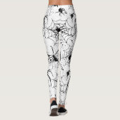 Spinnenweb Patroon Halloween Leggings (Achterkant)
