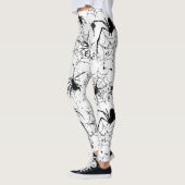 Spinnenweb Patroon Halloween Leggings (Links)