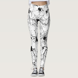 Spinnenweb Patroon Halloween Leggings