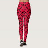 Spinnenweb Rood Patroon Leggings (Achterkant)
