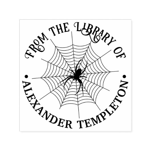 Spinnenweb & Spin #2 Silhouet Uit de Bibliotheek Zelfinktende Stempel (Design)