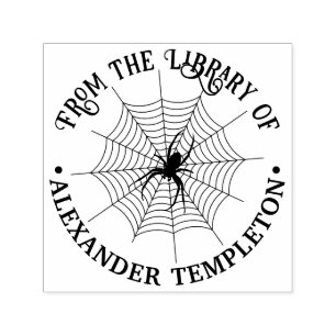 Spinnenweb & Spin Silhouette Uit de Bibliotheek Zelfinktende Stempel