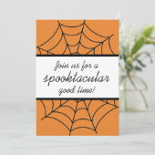 Spinnenweb Spoktacular Feest Kaart (Staand voorkant)