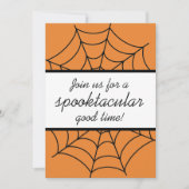Spinnenweb Spooktacular Feest Kaart (Voorkant)